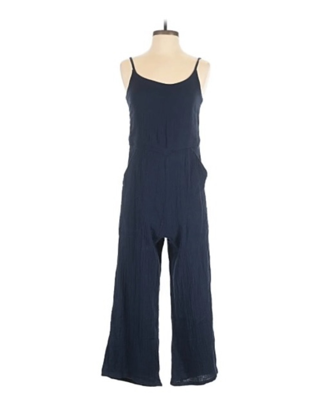 NWT Carve Designs Knox Gauze Jumpsuit Women’s XS, Navy, 100% Organic Cotton,